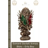 #Biblo Antik Sarı Dekoratif Masaüstü Hediyelik Ofis Biblo Orta Osmanlı Devleti Arması Boytu