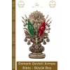 #Biblo Antik Sarı Dekoratif Masaüstü Hediyelik Ofis Biblo Büyük Osmanlı Devleti Arması Boytu