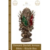 #Biblo Antik Sarı Dekoratif Masaüstü Hediyelik Ofis Biblo Büyük Osmanlı Devleti Arması Boytu