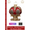 #Biblo Sarı Polyester Dekoratif Orta Boy Ev Ofis Şık Tasarım Modern Bereket Nar Boytu Biblo
