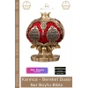 #Biblo Polyester Sarı Küçük Boy Dekoratif Hediyelik Obje Şık Modern Ev Bereket Nar Boytu Biblo