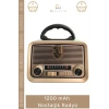 #Radyo Bluetooth USB FM MP3 AUX TF Kart Fişli Pilli Yüksek Ses Sd Dekoratif Nostaljik Radyo