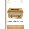 #Radyo Bluetooth USB SD AUX FM 5 Band Retro Büyük Boy Şarjlı Radyo Nostaljik Müzik Kutusu
