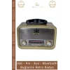 #Radyo Bluetooth Hoparlör MP3 Çalar USB SD Kart Girişli Şarjlı Retro Sd Dekoratif Nostaljik Radyo