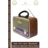 #Radyo Everton RT675 Bluetooth Nostalji FM USB SD Kart Girişli Şarjlı Retro Mp3 Player Müzik Kutusu