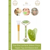 #YeşimTaşı Doğal Roller Gua Sha Yüz Masaj Aleti Sıkılaştırıcı Parlatıcı Yeşim Taşı Cilt Bakım Seti
