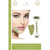 #YeşimTaşı Doğal Roller Gua Sha Yüz Masaj Aleti Sıkılaştırıcı Parlatıcı Yeşim Taşı Cilt Bakım Seti