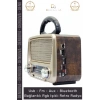 #Radyo RT819 Solar Enerjili Bluetooth Fenerli Nostalji Taşınabilir Ses Sistemi Mp3 Player Müzik