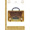 #Radyo Nostaljik Bluetooth Radyo Ahşap Usb Aux Girişli Şarjlı Retro Mp3 Player Müzik Kutusu