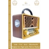 #Radyo Nostaljik Bluetooth Radyo Ahşap Usb Aux Girişli Şarjlı Retro Mp3 Player Müzik Kutusu