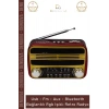 #Radyo Nostaljik Radyo Çift Hoparlörlü Bluetooth USB TF Card Girişli Mp3 Player Müzik Kutusu