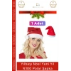 #Şapka Kırmızı Yılbaşı Kostüm Aksesuarı Çocuk Yetişkin Şık Noel Baba 100 Polar Şapka 1 Adet