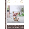 #Bardak Çift Camlı Orijinal Kurutulmuş Çiçekli Estetik Dekoratif Şık Tasarım Handmade Bardak 250 ml