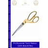 #TerziMakası Profesyonel Tekstil Paslanmaz Keskin Ergonomik Altın Sarısı Terzi Makası Çelik Büyük Boy