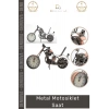 #Saat Dekoratif Vintage Hediyelik Nostaljik Ofis Masası Motorcu Şık Metal Masa Motosiklet Saat