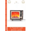 #Lamba Dekoratif Pilli Modern Dumansız Estetik TV Görünüm Isıtıcı Tasarımlı Ledli Şömine Lamba