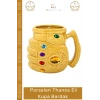 #Bardak Porselen Şık Tasarım Hediyelik Dayanıklı Hafif Modern 250 ml Ofis Kupa Bardak 1*14 Cm
