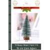 #SüsAğacı Yılbaşı Masa Üstü Dekoratif Hediyelik Süslemeli Şık Yapay Sedir Ağacı 15cm 1 Adet