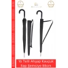 #Şemsiye Otomatik Rüzgar Dayanıklı Fiber Gövde Lüks Sağlam 16 Telli Ahşap Kauçuk Sap Şemsiye 55cm