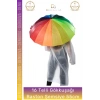 #Şemsiye Otomatik Rüzgara Dayanıklı Fiber Kaliteli Sağlam 16 Telli Gökkuşağı Baston Şemsiye 55cm