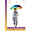 #Şemsiye Otomatik Rüzgara Dayanıklı Fiber Kaliteli Sağlam 16 Telli Gökkuşağı Baston Şemsiye 55cm