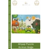 #Puzzle Eğitici Ahşap Puzzle Zeka Geliştirici Yerli Seti Çocuk Oyuncak Kırmızı Doğa 24 Parça