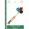 #Marakas Ahşap Saplı Ritim Enstrümanı Doğal El Yapımı Kaliteli Müzik Meditasyon 5 Toplu Marakas