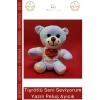 #Ayıcık Hediye Kalpli Seni Seviyorum Romantik Kaliteli Yumuşak Yazılı Tişörtlü Peluş Ayıcık