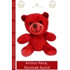 #Ayıcık Kırmızı Yumuşak Kaliteli Hediyelik Sevimli Dekoratif Bebek Peluş Oyuncak Ayıcık 25 cm