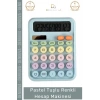 #HesapMakinesi Estetik Pastel Ergonomik Ofis Okul Fonksiyonel Büyük Ekran Tuşlu Renkli Hesap Makinesi