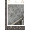 #Sticker 30x30 Antrasit Kendinden Yapışkanlı Mutfak Paneli Folyo Mermer Desenli Duvar Sticker