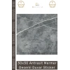 #Sticker 30x30 Antrasit Kendinden Yapışkanlı Mutfak Paneli Folyo Mermer Desenli Duvar Sticker