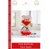 #KumSaati Romantik Tasarım I Love You Yazılı Dekoratif Hediye Ofis Kalp Şeklinde Jel Kum Saati