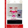 #KumSaati Romantik Tasarım I Love You Yazılı Dekoratif Hediye Ofis Kalp Şeklinde Jel Kum Saati