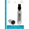 #Parfüm Şişesi Şık Alüminyum Gövde 5 ml Cep Şişesi Taşınabilir Seyahat Boyu Pratik Mini Dolabilir Parfüm Şişesi
