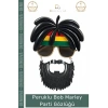 #Gözlük Rasta Peruklu Kostüm Aksesuarı Eğlence Temalı Reggae Stil Tasarım Bob Marley Parti Gözlüğü