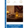 #Lamba Ramazan Temalı Altıgen Gold Kaplama Dekoratif Pilli Sıcak Sarı Modern Işık Kubbe LED Lamba
