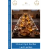 #Lamba Ramazan Temalı Altıgen Gold Kaplama Dekoratif Pilli Sıcak Sarı Modern Işık Kubbe LED Lamba