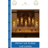 #Lamba Ramazan Temalı Altıgen Gold Kaplama Dekoratif Pilli Sıcak Sarı Modern Işık Kubbe LED Lamba