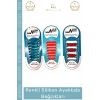#Bağcık Pratik Esnek Dayanıklı Spor Sneaker Uyumlu Unisex Renkli Silikon Ayakkabı Bağcıkları