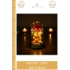 #Fanus Romantik Sevgililer Günü Yıldönümü Işıklı Dekoratif Şeffaf Ayıcıklı Ledli Gül Fanus