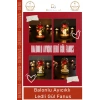 #Fanus Sevgiliye Hediye Romantik Işıklı Dekoratif Işığı Yapay Balonlu Ayıcık Ledli Gül Fanus