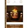 #Fanus Dekoratif Işıklı Gece Lambası Masa Üstü Cam Tasarım Romantik Biblolu Balonlu Ledli Fanus