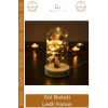 #Fanus Hediye Romantik Dekoratif Cam Işıklı Sevgililer Günü Gece Lambası Gül Buketi Ledli Fanus