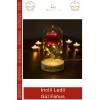 #Fanus Dekoratif Hediyelik Sevgililer Günü Estetik Aydınlatma Fanus İncili Ledli Gül Fanus