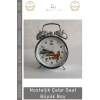 #Saat Nostaljik Kurmalı Horozlu Metal Gövde Vintage Dekoratif Klasik Antika Çalar Saat