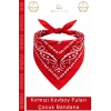 #Fular Kırmızı Paisley Desenli Western Kostüm Aksesuarı Kaliteli Kovboy Fuları Çocuk Bandana