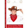 #Kostüm Çocuk Sheriff Batı Tarzı Kostüm Parti Kovboy Şapka Rozetli Kahverengi Kırmızı Bandana Seti