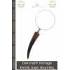 #Büyüteç Vintage Dekoratif Klasik Ofis Hediyelik Antika Şık Lüks Masaüstü Kemik Saplı Büyüteç