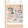 #Ayna Panda Tasarım Yumuşak Kompakt Makyaj Aynası Çanta Aksesuarı Hediyelik Peluş Anahtarlıklı Ayna